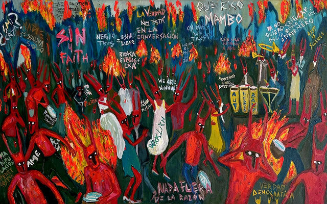 Aufheben Band, óleo sobre tela de CLACHECO, 80 × 50 cm